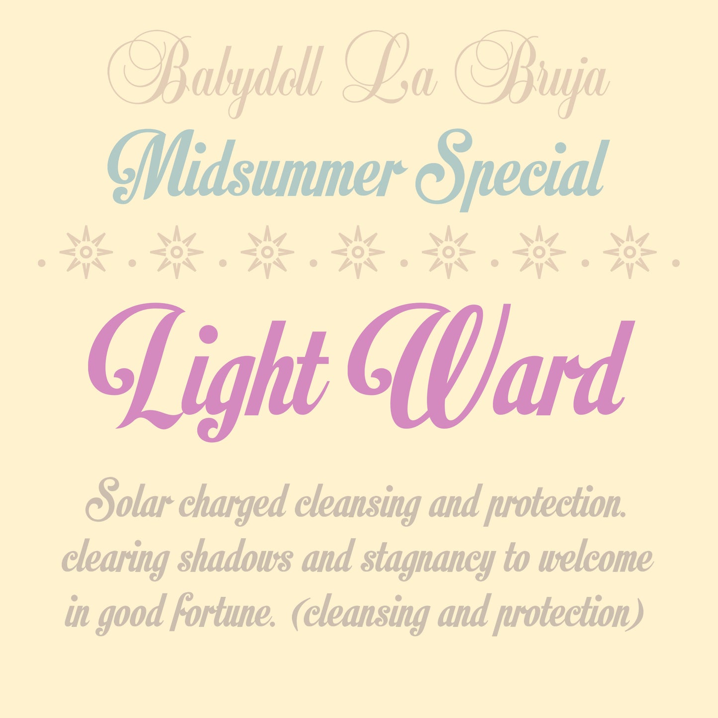 light ward ⟡ cleanse & protection spell