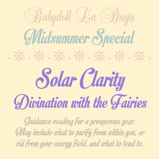 solar clarity reading ⟡ divination with the fairies